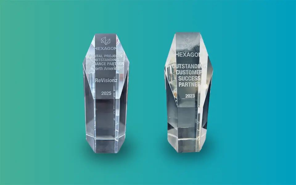 Hexagon awards for outstanding partner success.