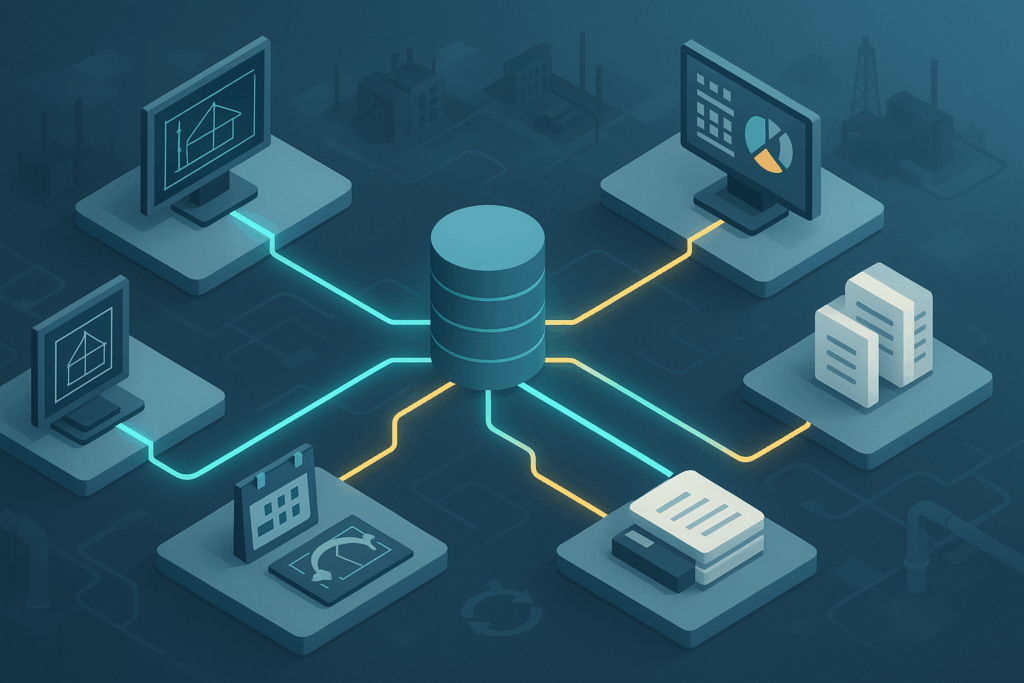 Networked database connecting various computer systems