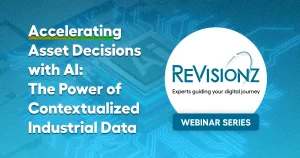 AI asset management webinar with ReVisionz logo.