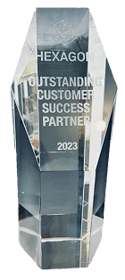 Hexagon award for Outstanding Customer Success Partner 2023