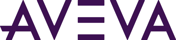AVEVA logo in purple and black colors.