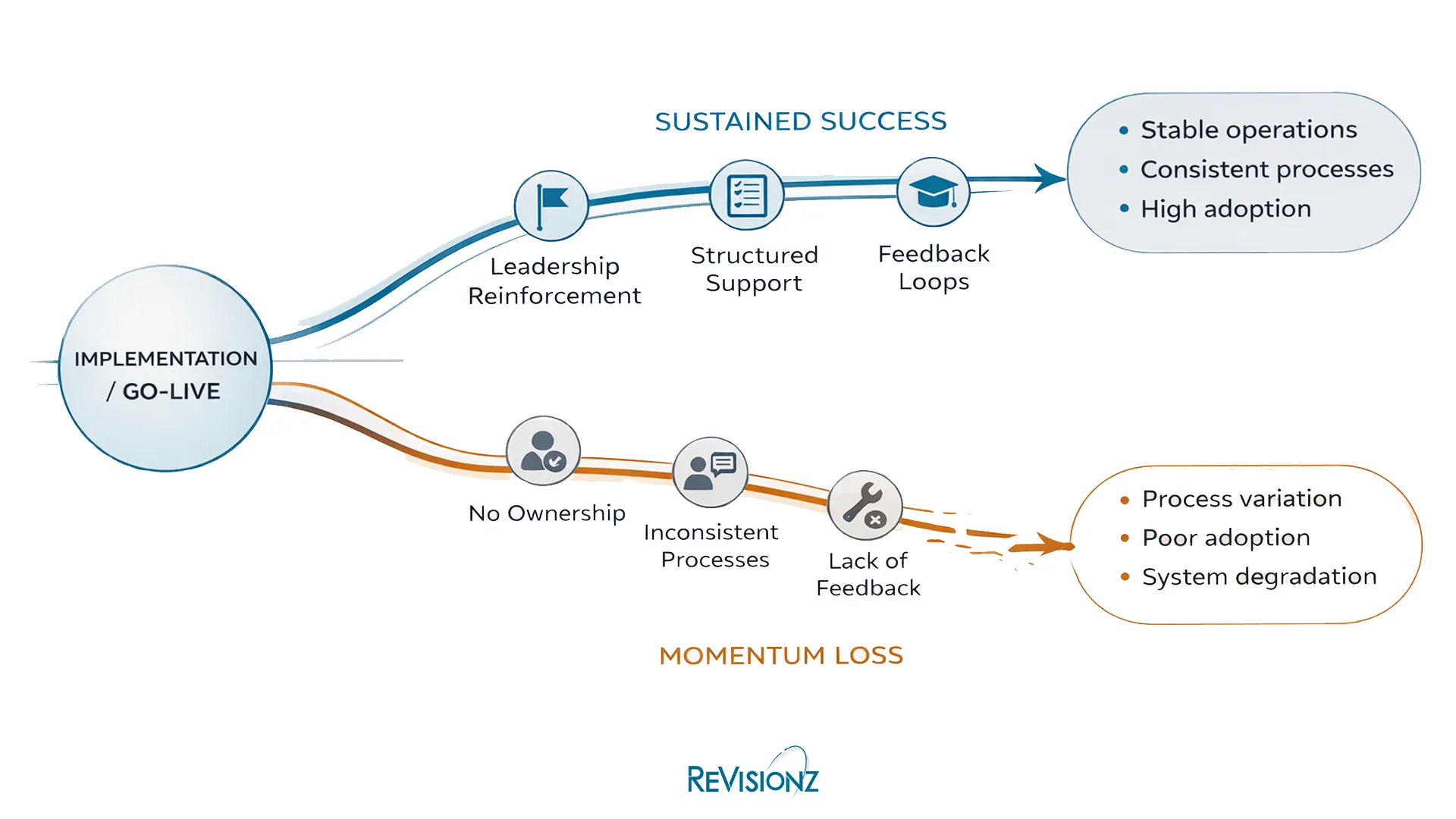 Process flow chart for sustained success