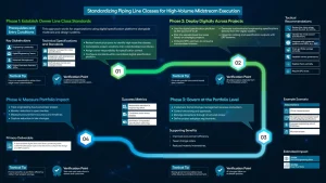Infographic on standardizing piping line classes process