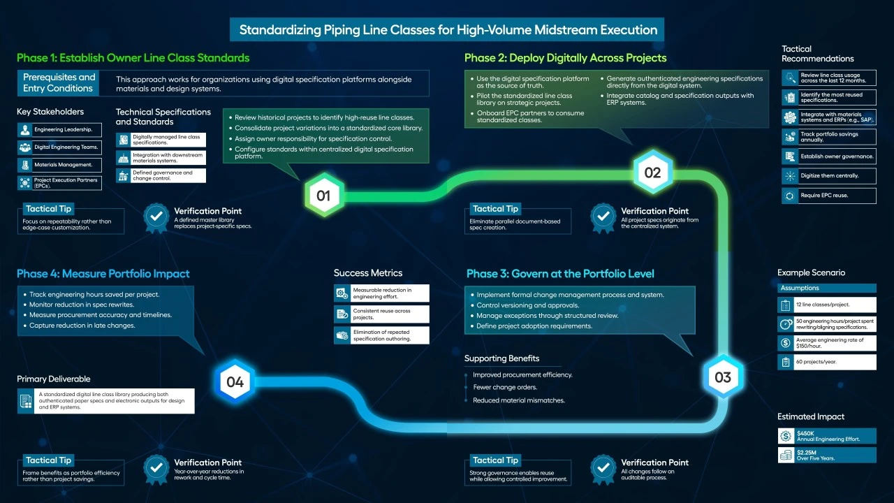 Standardizing Piping Line Classes for High-Volume Midstream Execution